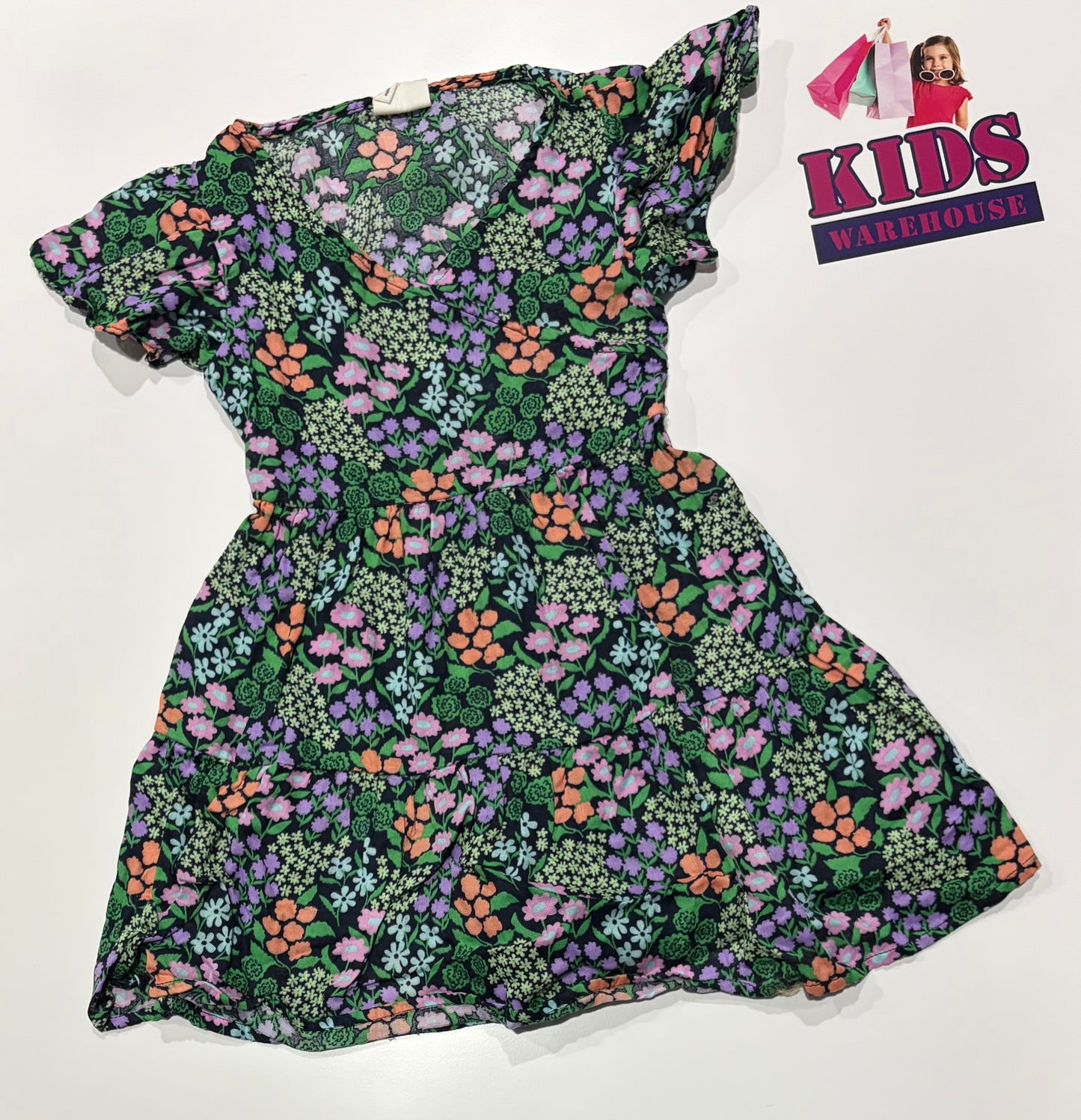 Cotton On Black, Floral Print Dress Size 6