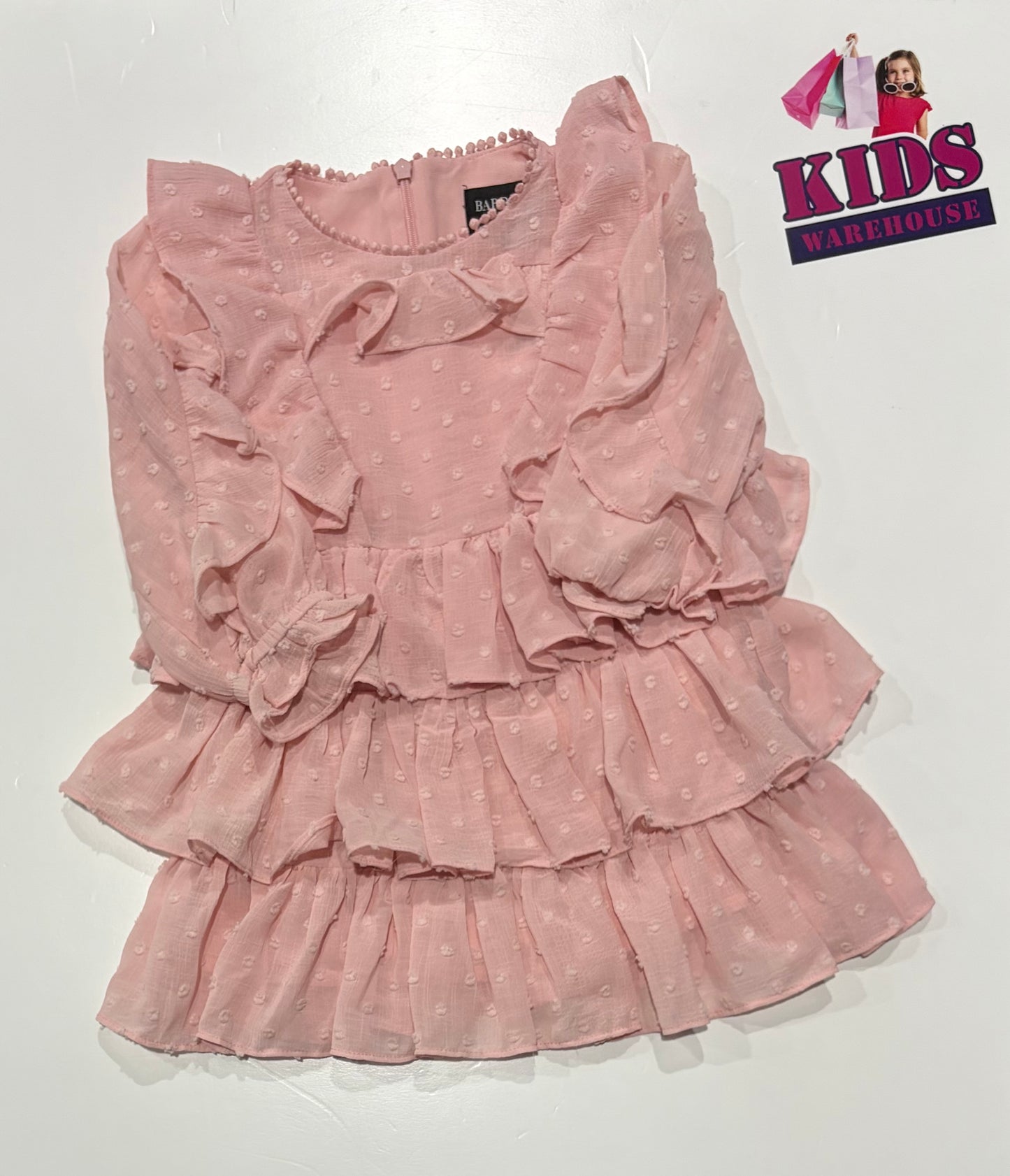 Bardot Junior Pink, Layered Dress Size 2