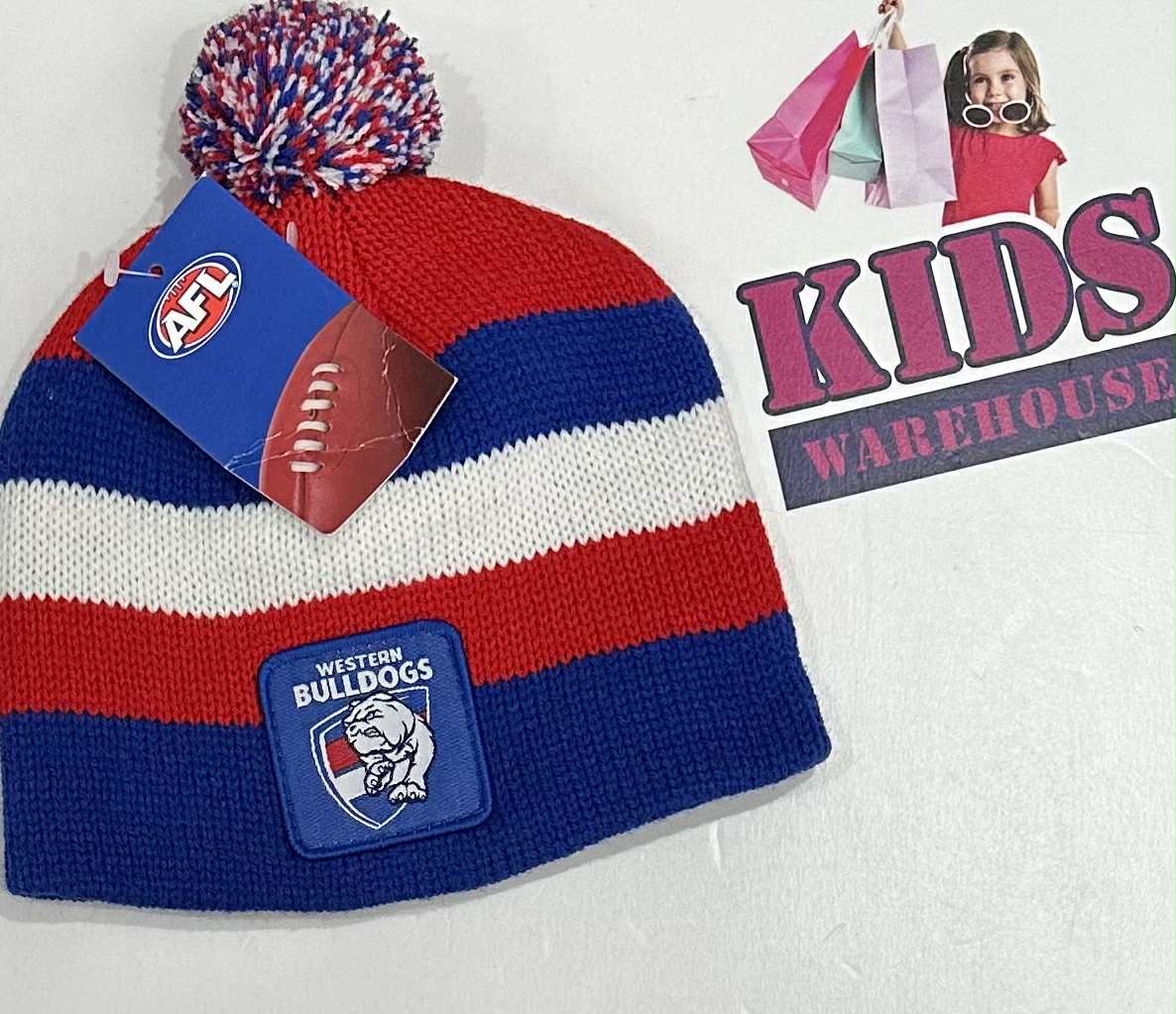 NEW AFL Western Bulldogs Print Beanie