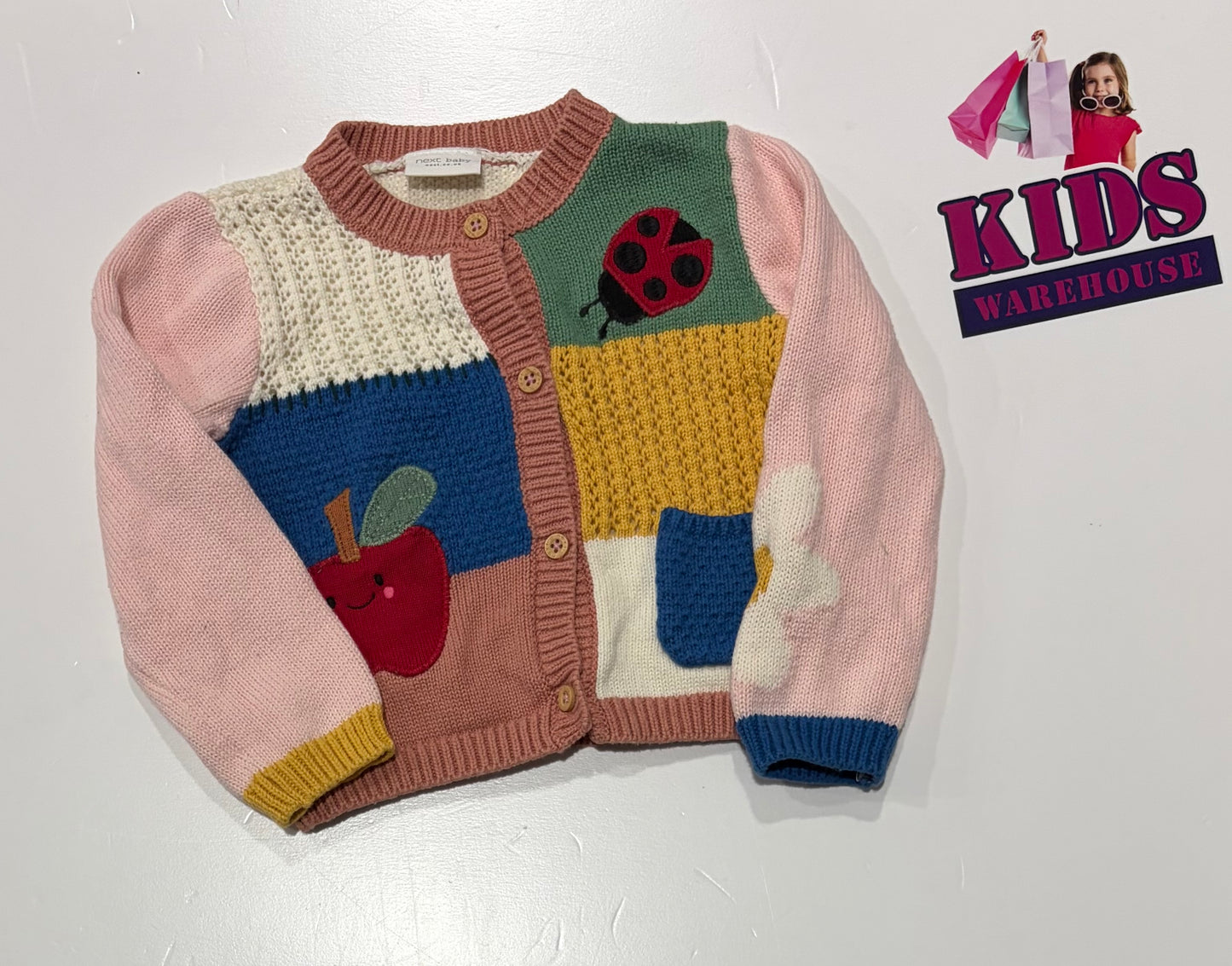 Next Baby Lady Bug, Apple Print Knit Sweater Size 0