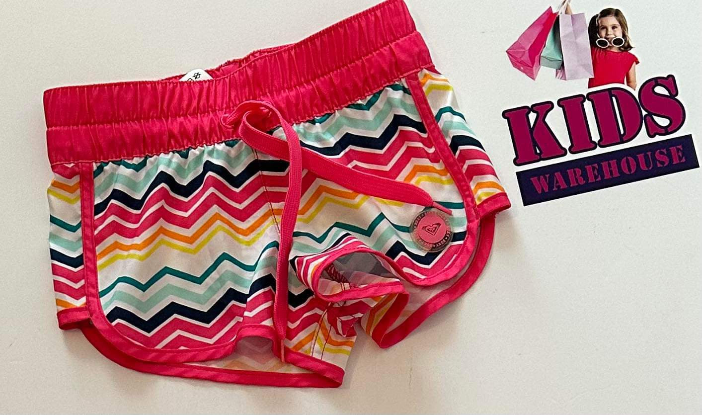 Roxy Pink Colourful Zig Zag Stripe Shorts Size 0