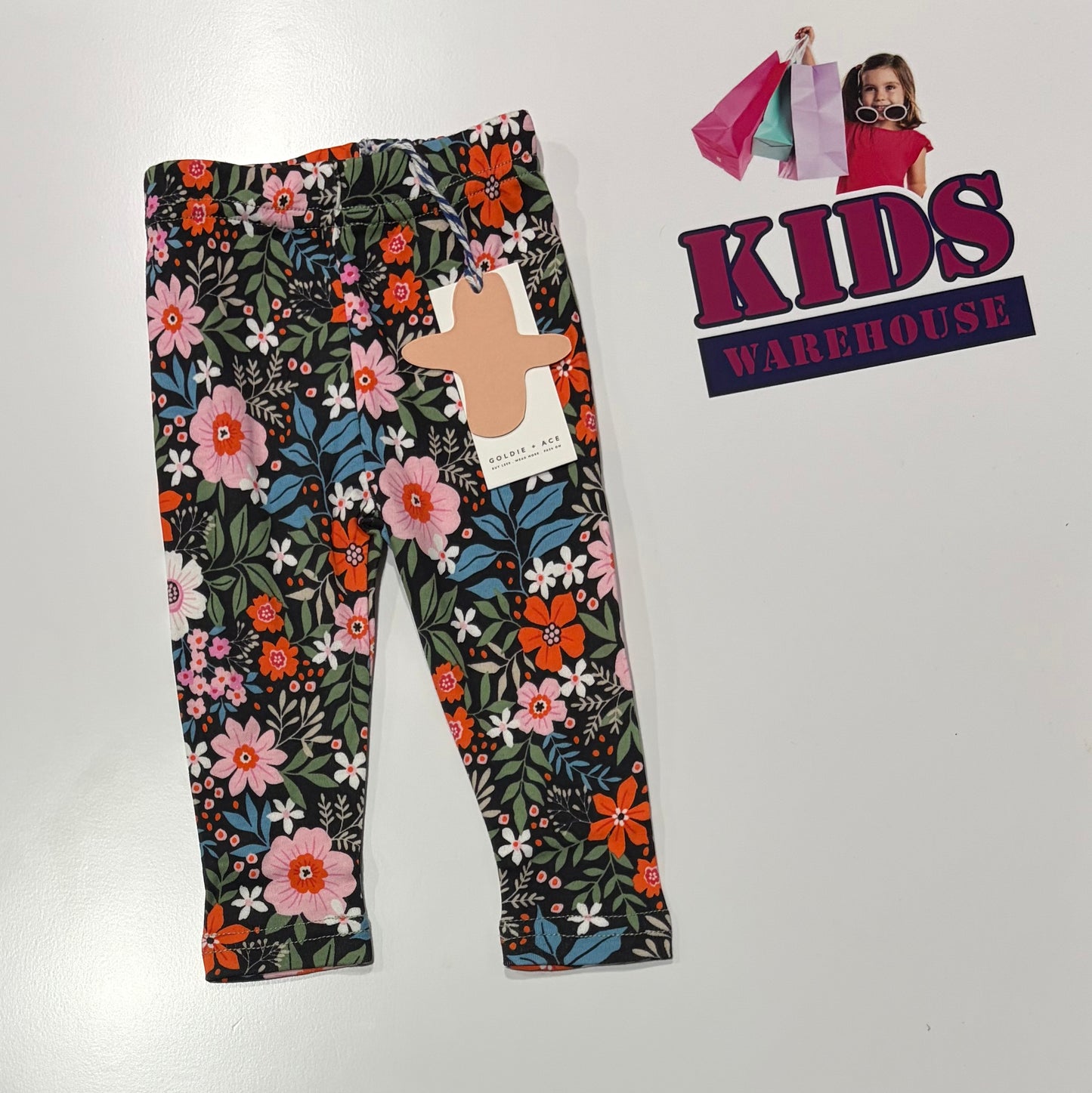 Not Used Goldie + Ace Black, Floral Print Pants Size 00