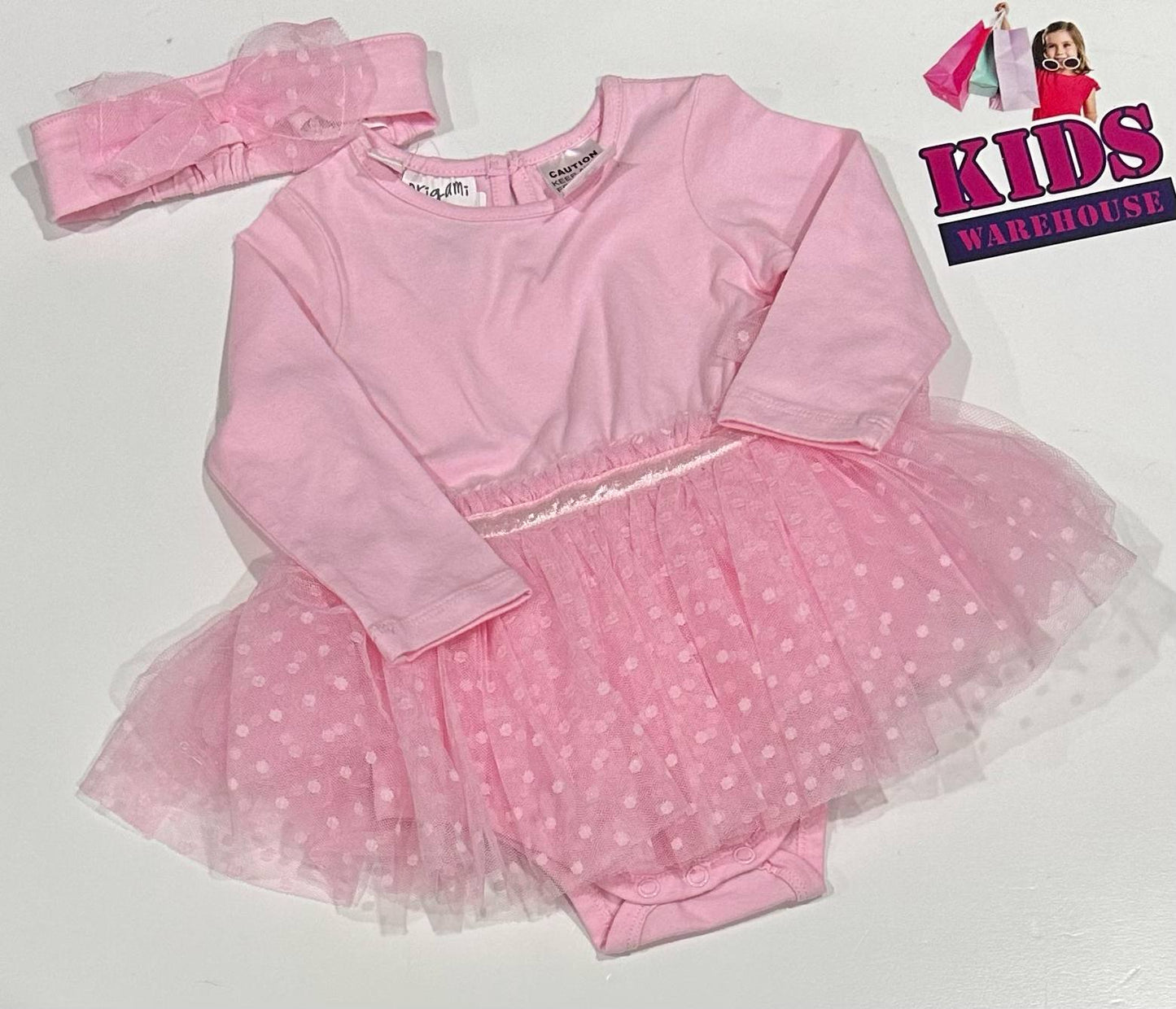 Origami Pink 2 Piece Tutu Dress Set Size 0