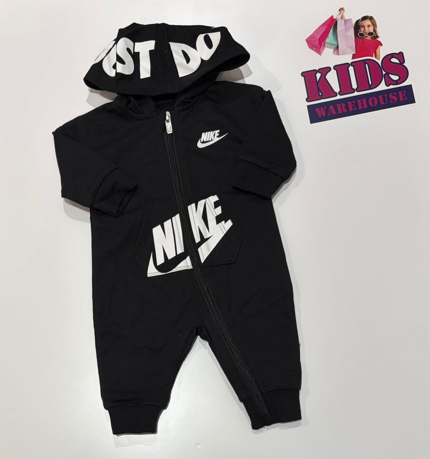 Nike Black Hooded Jumpsuit Size 00