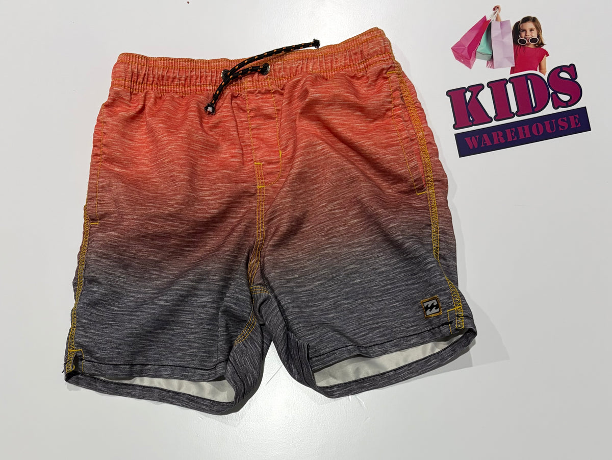 Billabong Orange, Black Swim Shorts Sizs 7