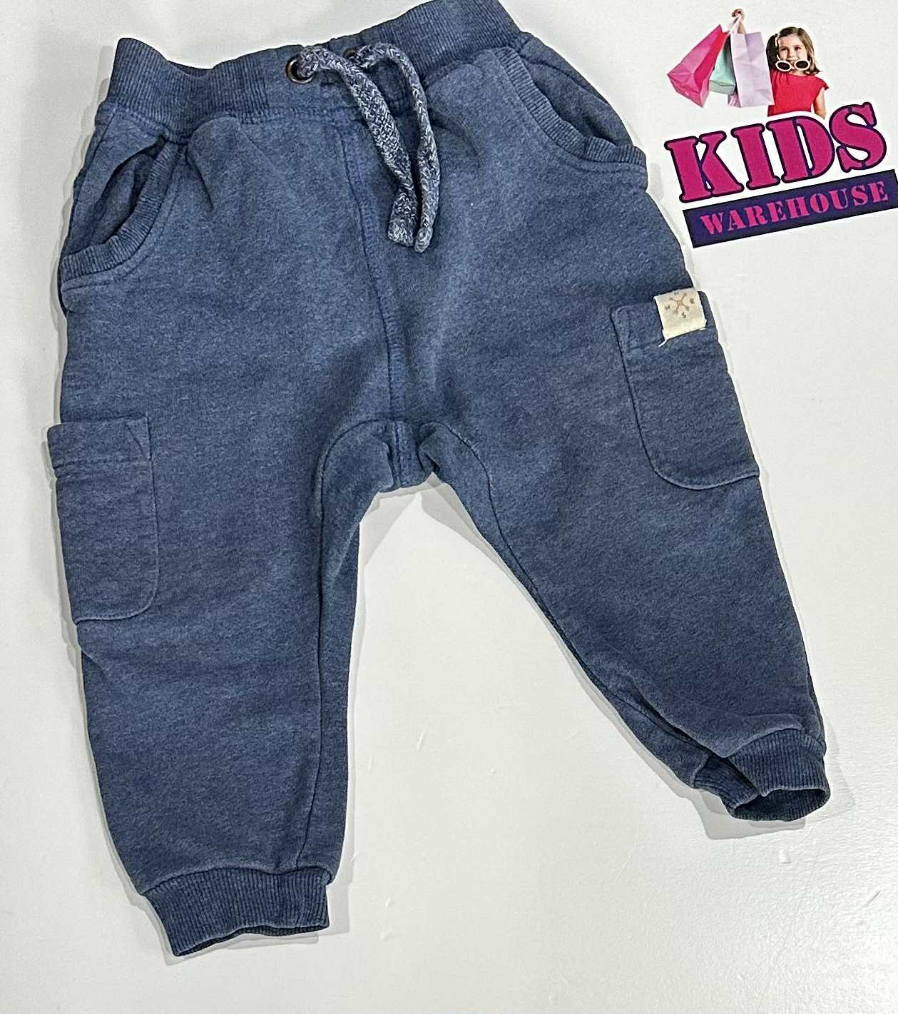 PureBaby Blue Track Pants Size 2