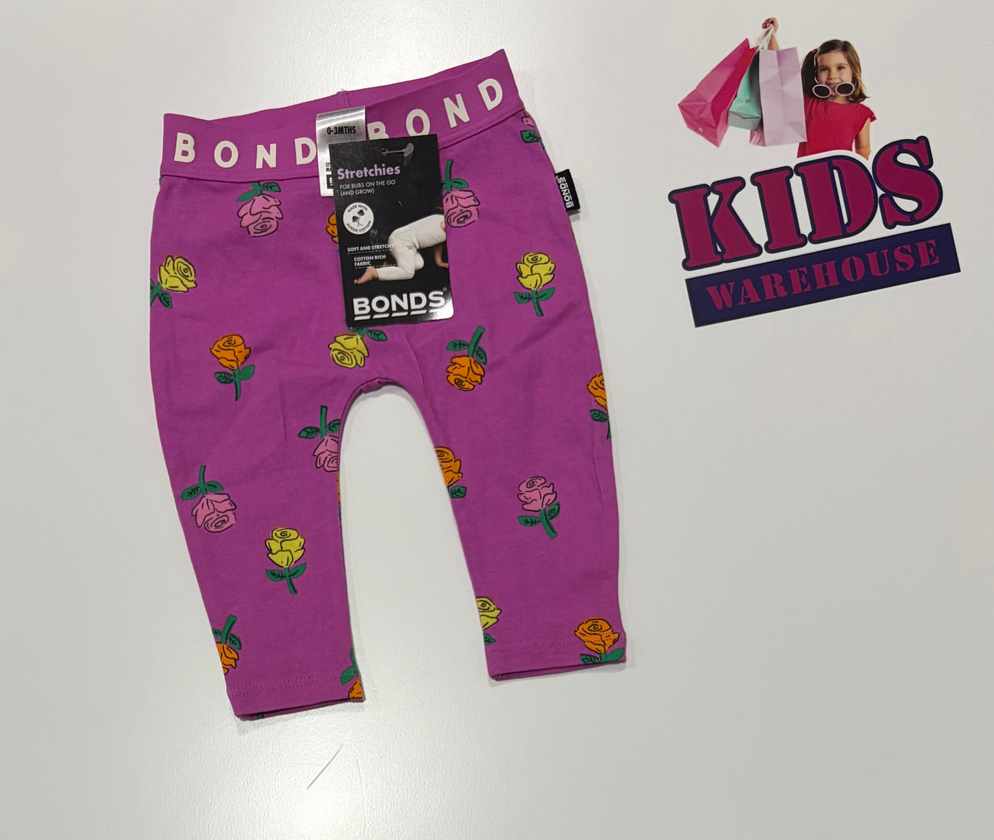 Not Used Bonds Purple, Rose Print Pants Size 000