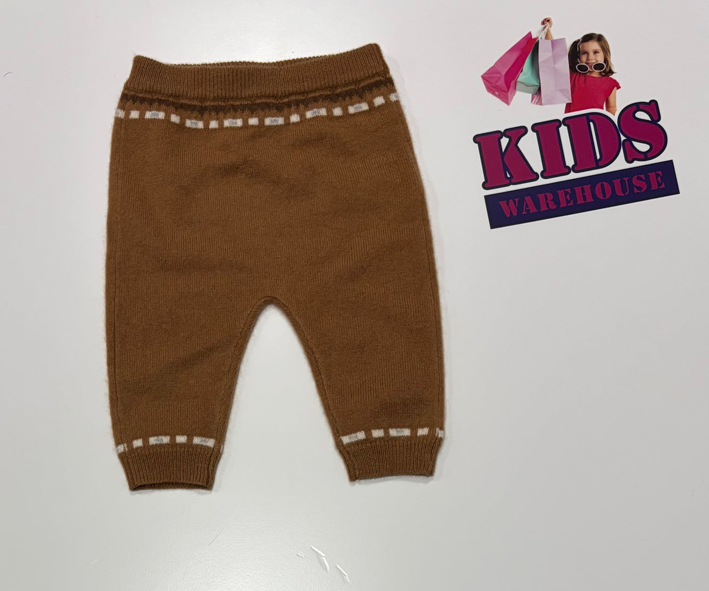 Reiss Brown, White Pattern Print Knit Pants Size 000