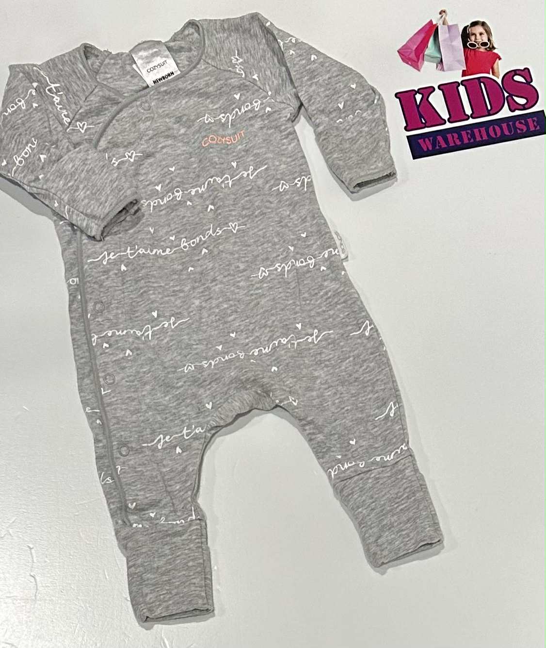 Bonds Grey Cozysuit Size 0000