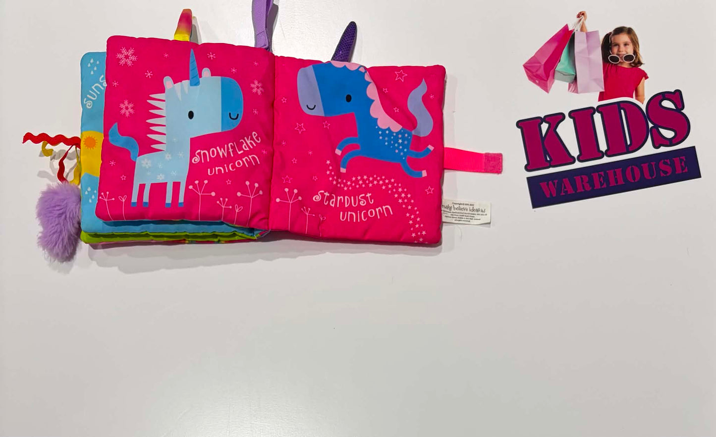 Make Believe Ideas Unicorn Fun Fabric Baby Book