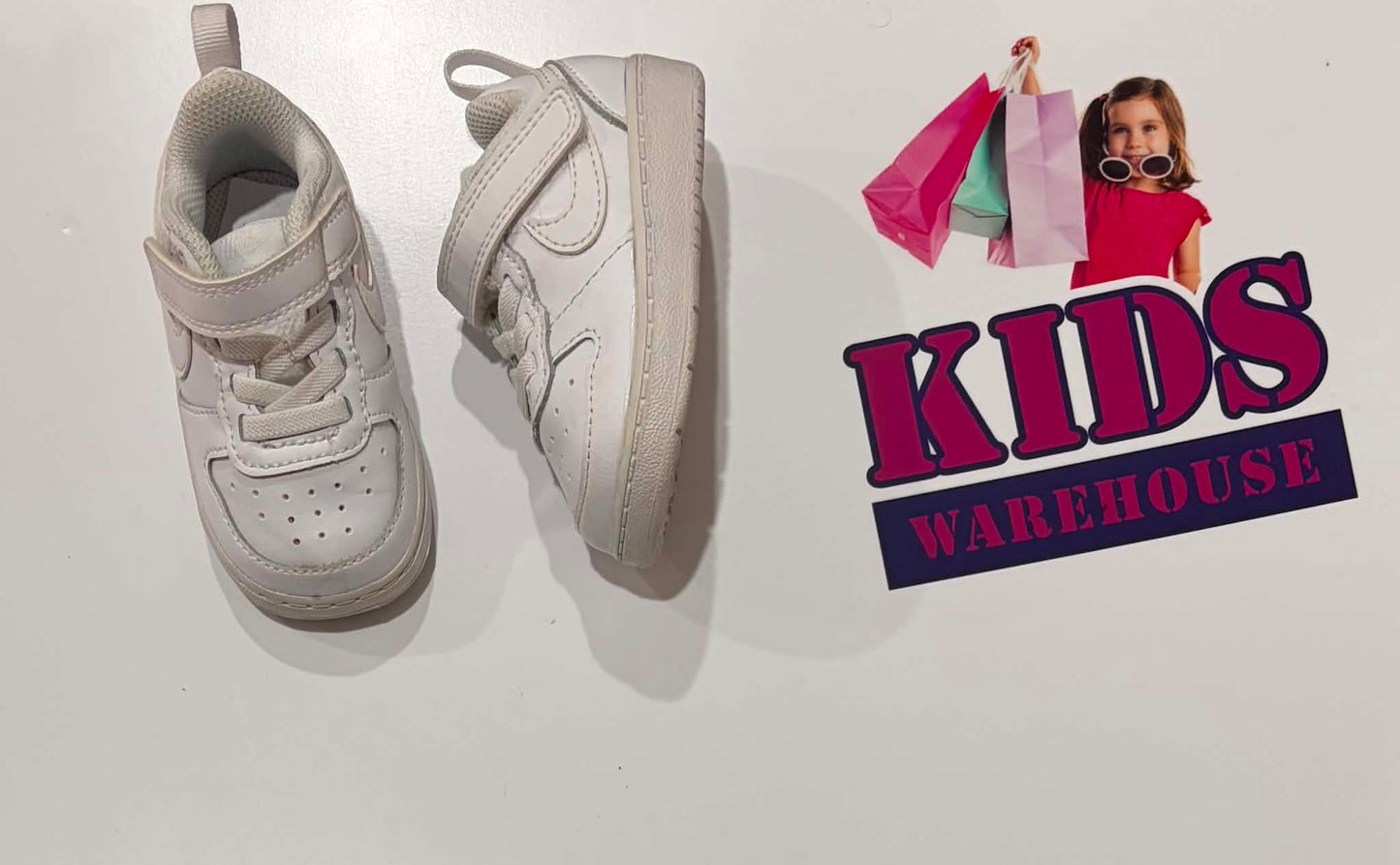 Nike White Runners Size US4/UK3.5 (Child)