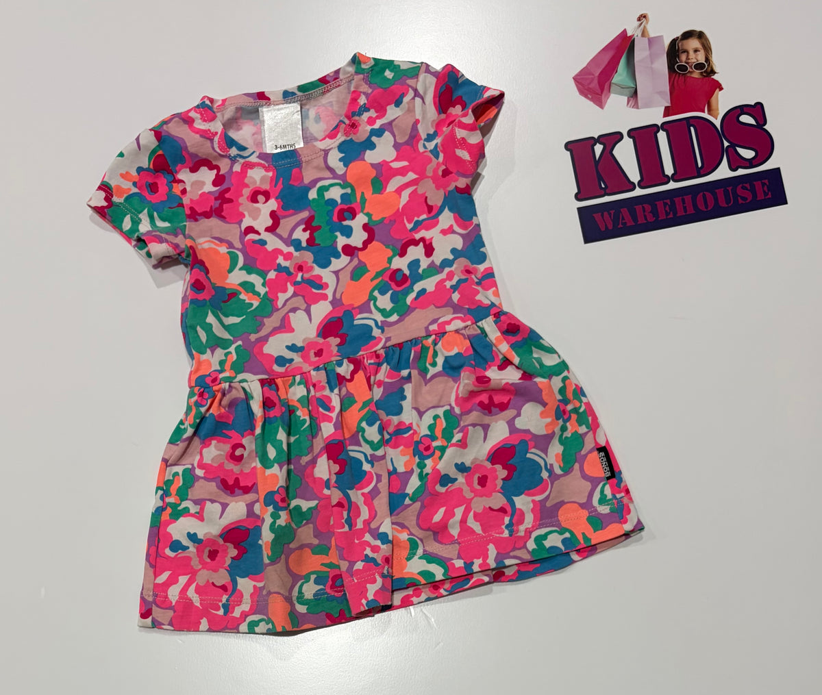 Bonds Pink, Green, Blue Camo Print Dress Size 00