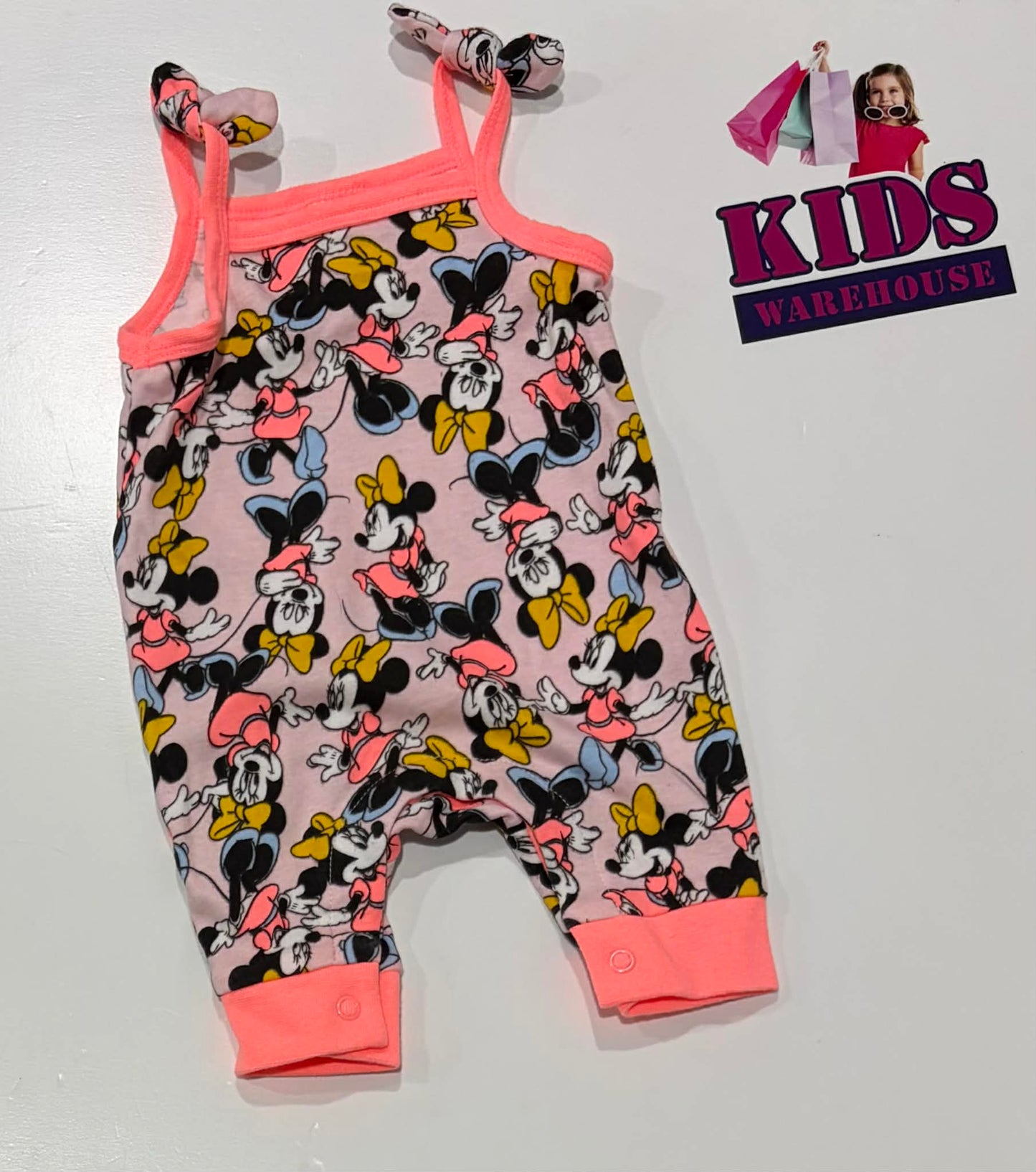 Disney Pink Bodysuit With Minnie Mouse Pattern Size 0000