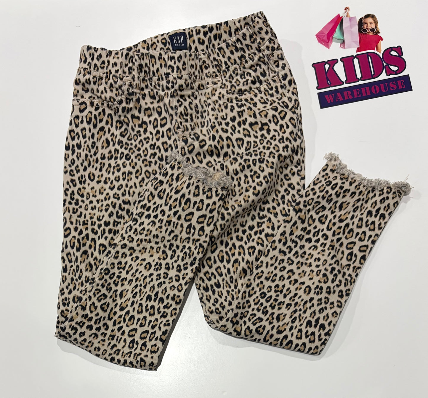 Gap Leopard Print Denim Jeans Size 12