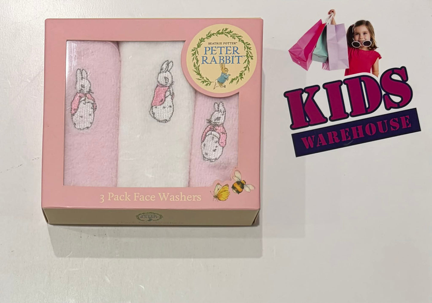 Beatrix Potter Peter Rabbit 3 Pack Face Washer