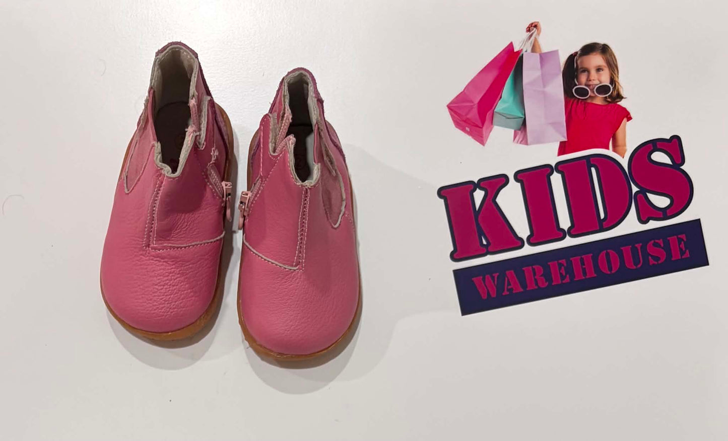 Red Bootie Pink Leather Boots Size 2 (Toddler)