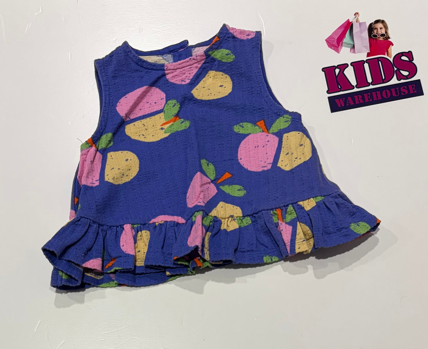 Next Blue, Pink, Yellow Fruit Print Dress Size 0