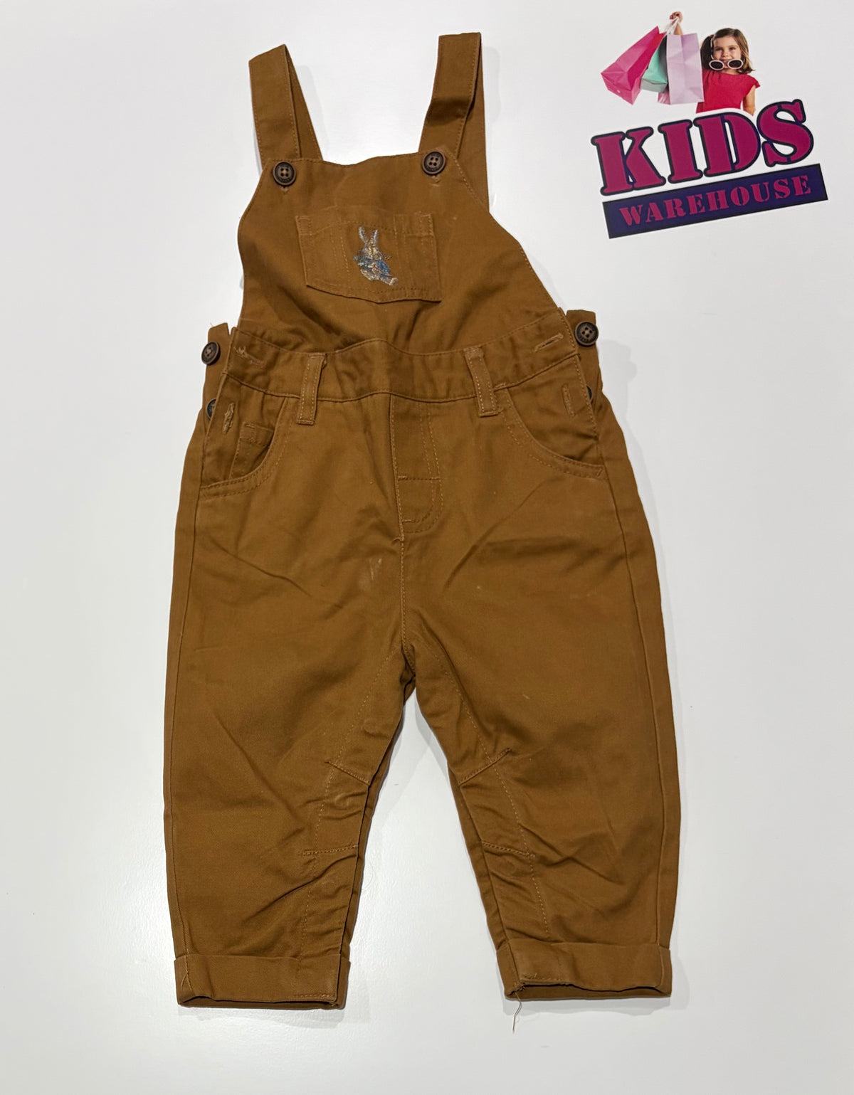 Peter Rabbit Brown Overalls Size 0
