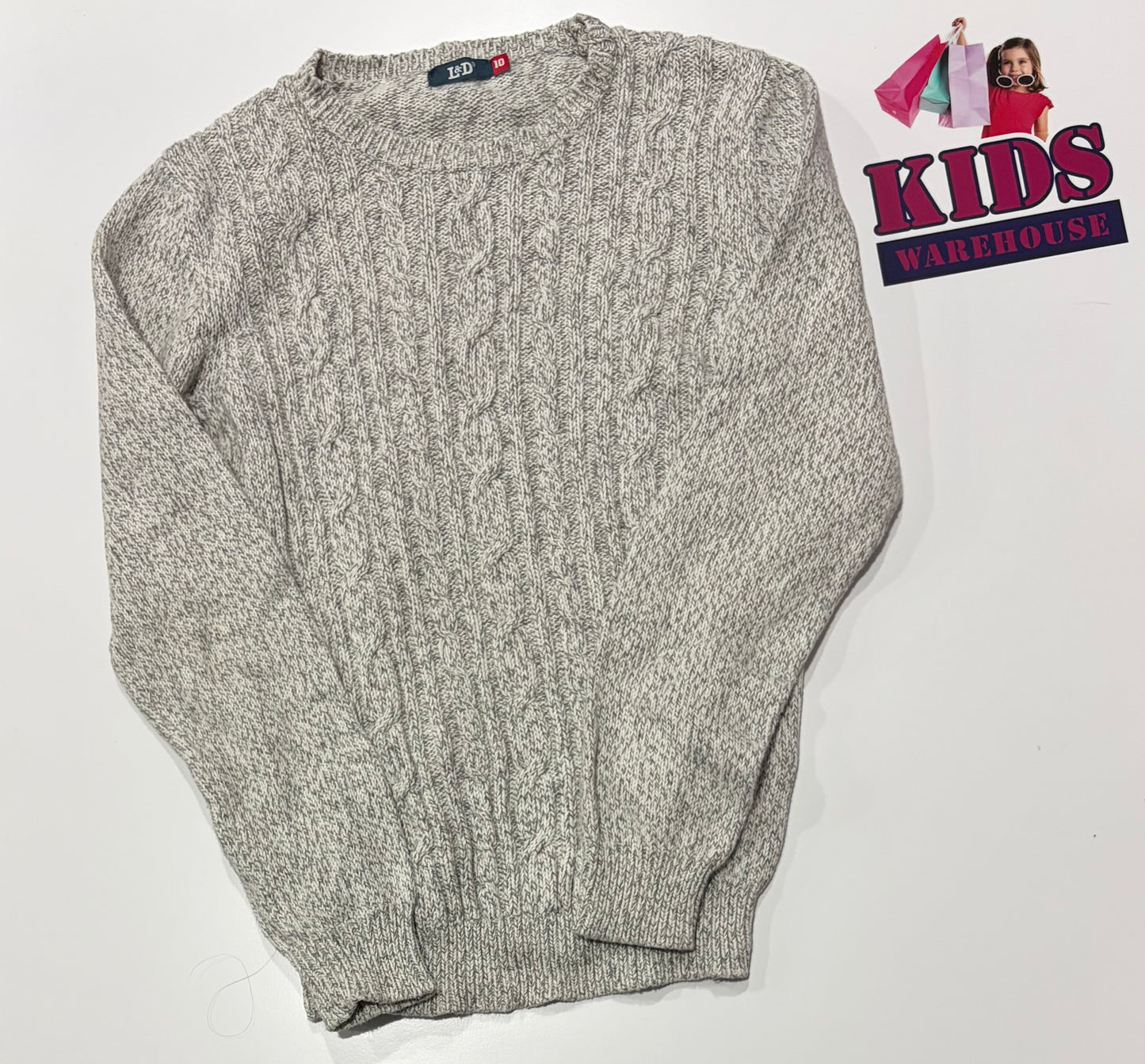 L&D Grey Knit Sweater Size 10