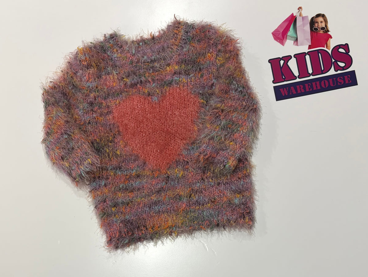 Minnie Minors Rainbow, Heart Knit Sweater Size 0
