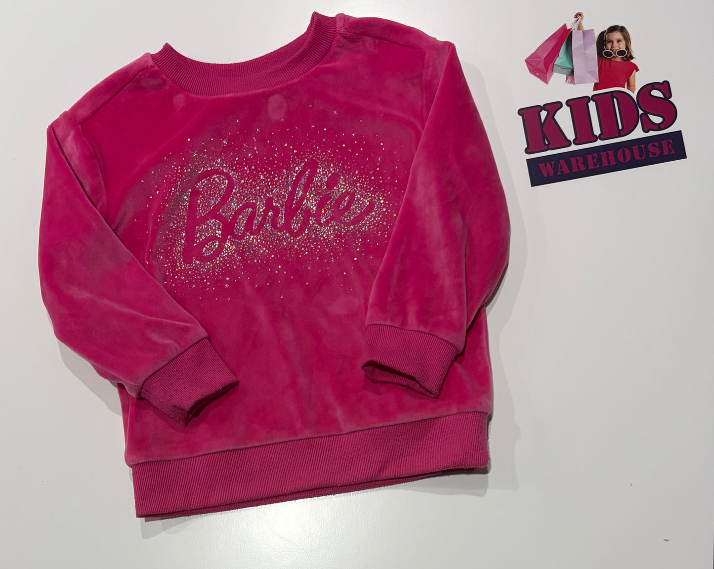 Barbie Pink, Logo Print Sweater Size 4
