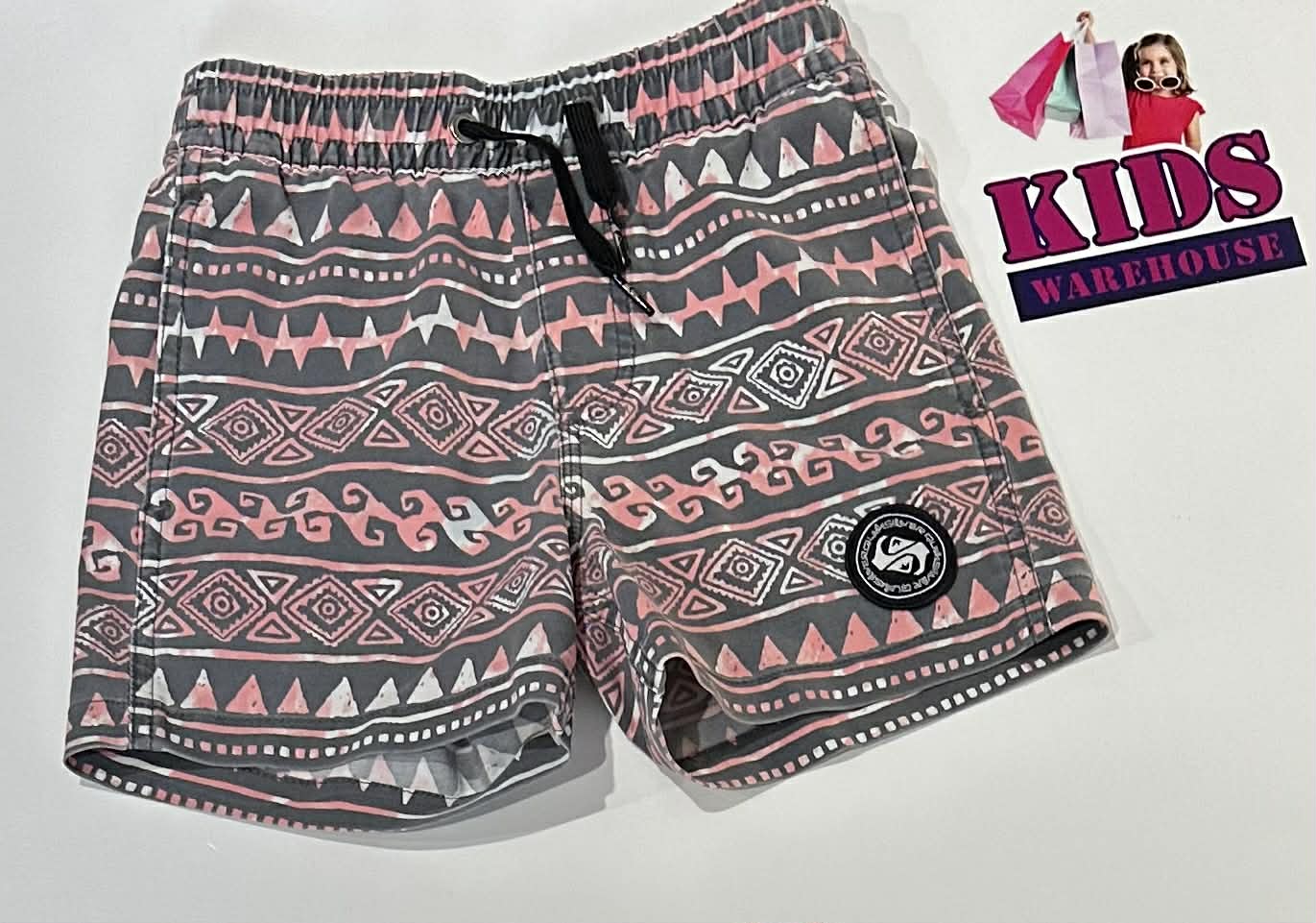 QuickSilver Grey & Pink Shorts Size 2