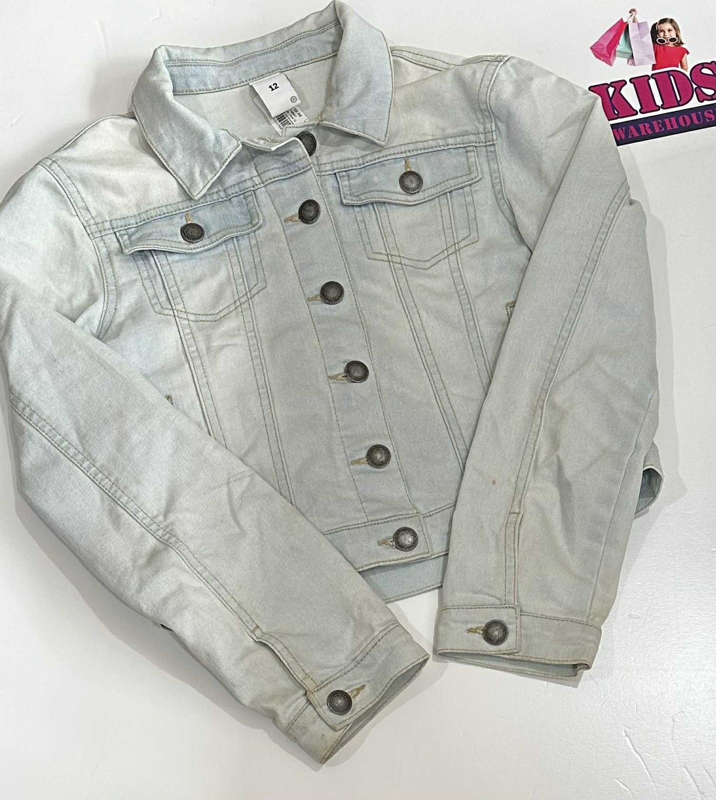 Target White Denim Jacket Size 12