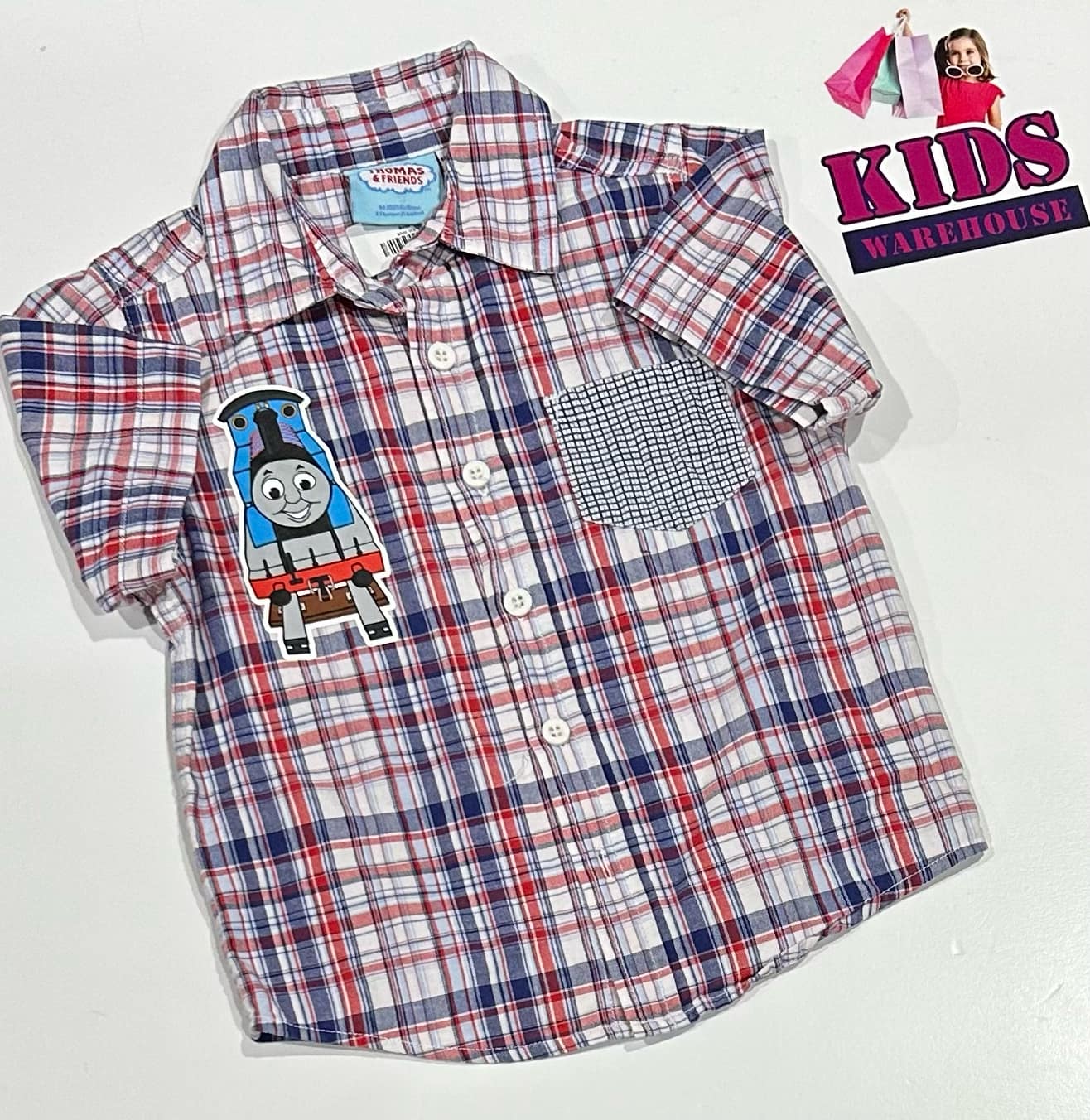 Thomas & Friends White & Red Shirt Size 2