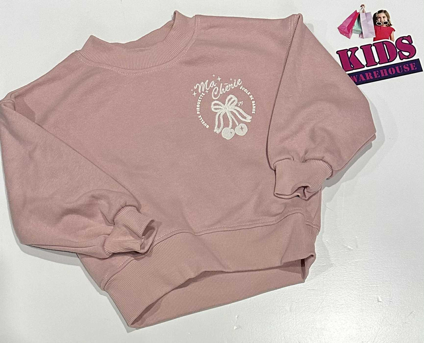 Cotton On Pink Jumper With Cherry Print Size 3