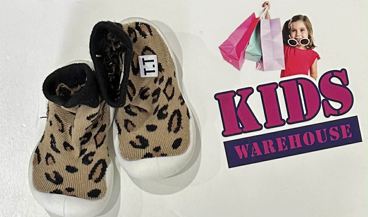Jaguar Print Sock Non-Slip Shoes Size US3/UK2 (Toddler)
