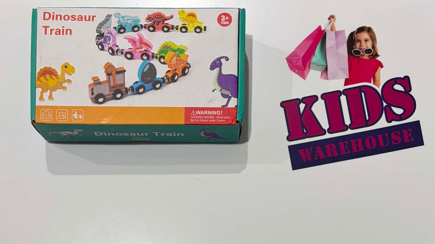 Wooden Dinosaur Numbered Train Toy