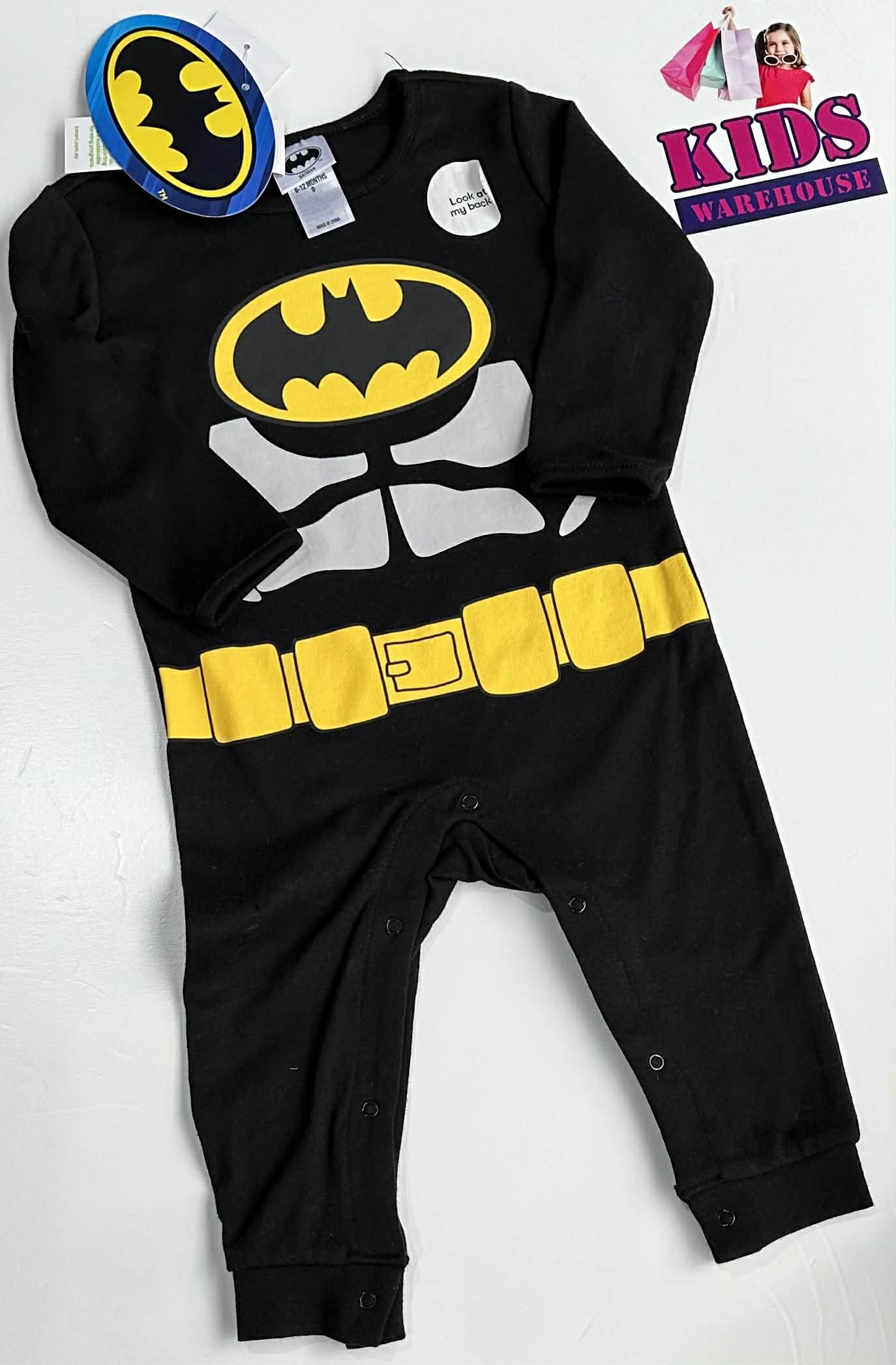 New Batman Jumpsuit With Blue Cape Print Size 0