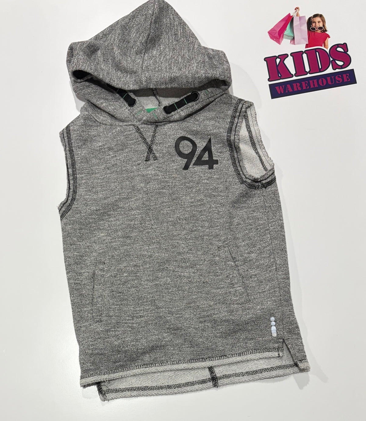 Cotton On Grey Sleeveless Hoodie Size 5