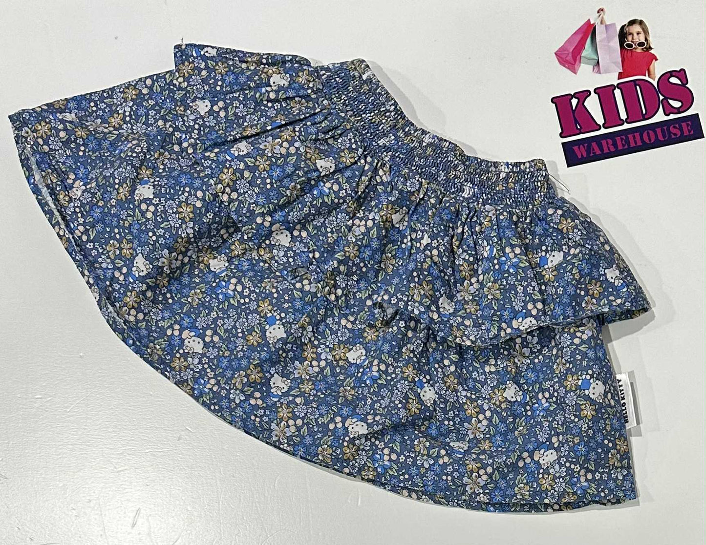 Cotton On Blue Skirt With Hello Kitty Pattern Size 3
