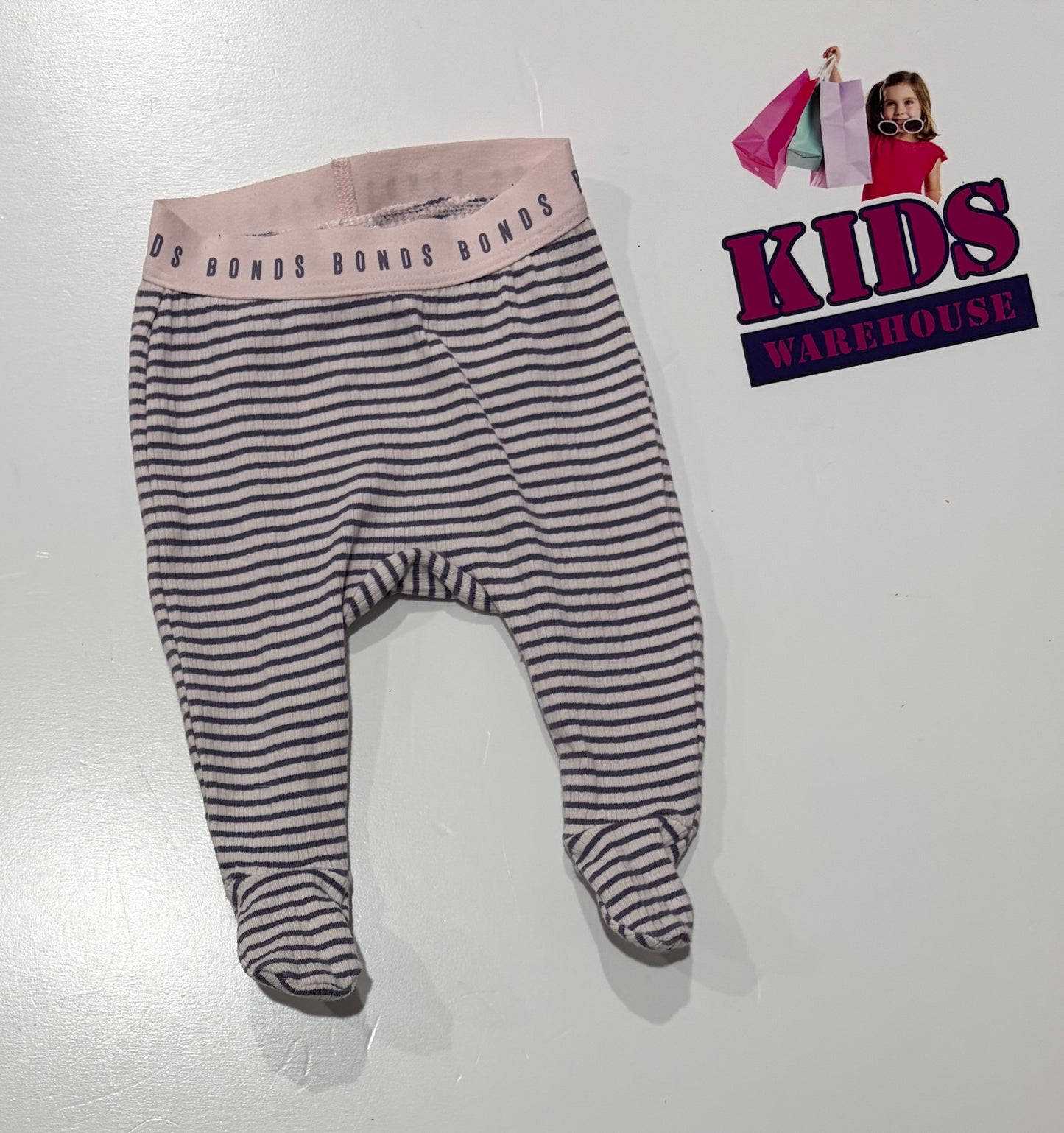 Bonds Black Stripe Pants Size Newborn 0000