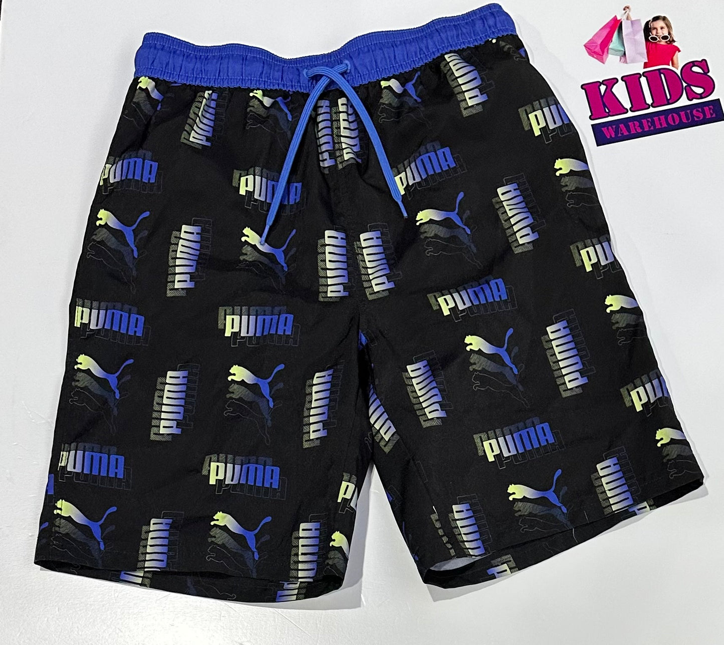 Puma Blue & Black Shorts Size 16