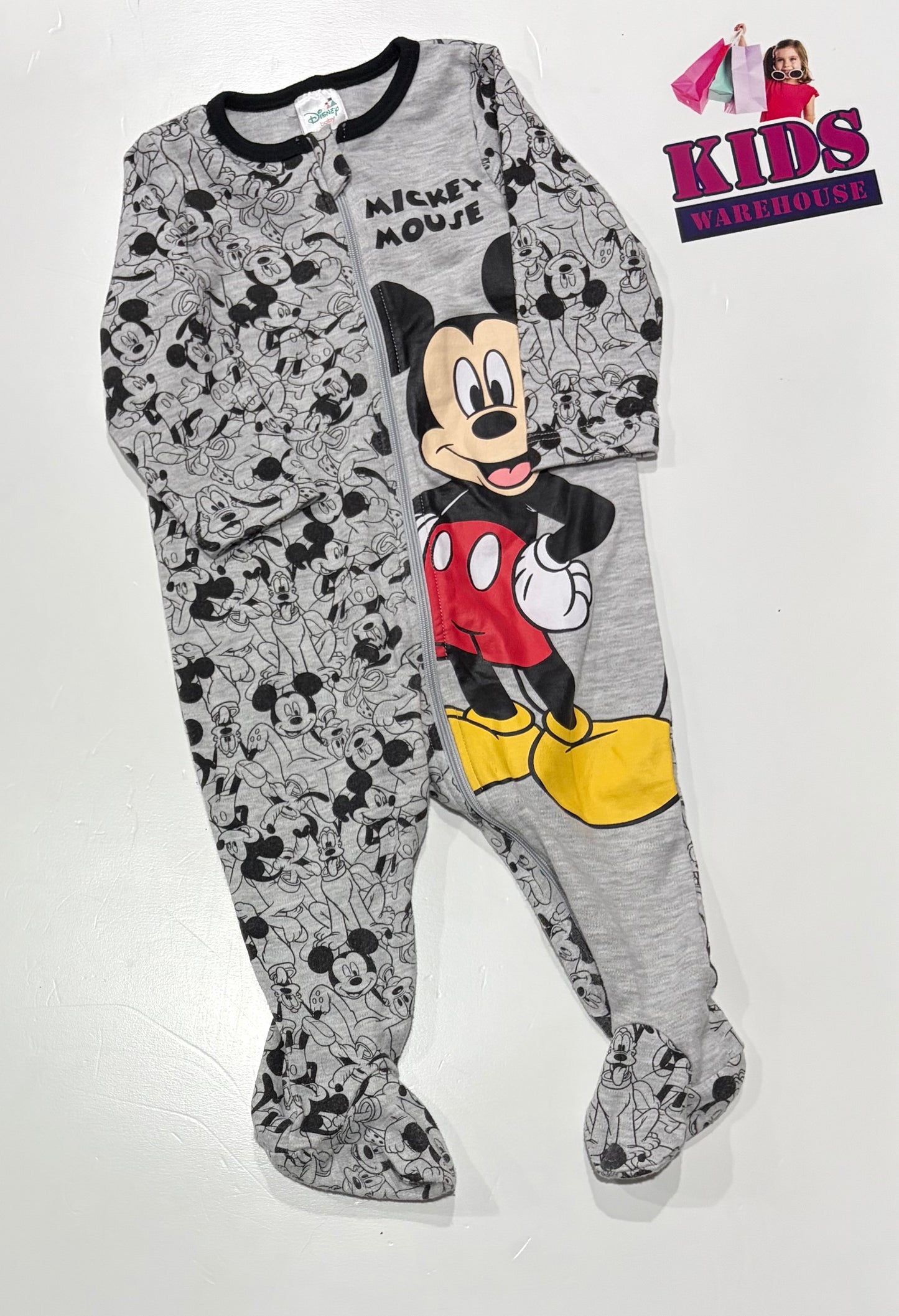 Disney Grey, Mickey Mouse Print Jumpsuit Size 0