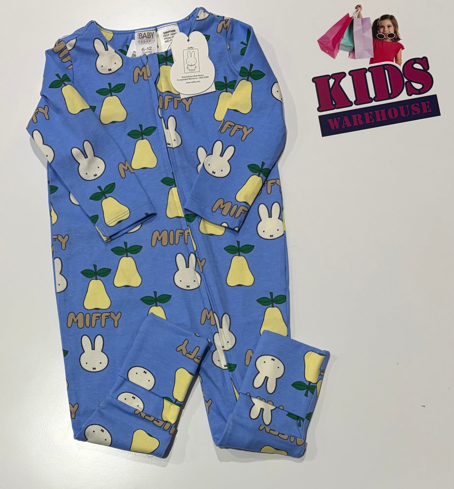 Cotton On X Miffy Blue, Logo Print Jumpsuit Size 0