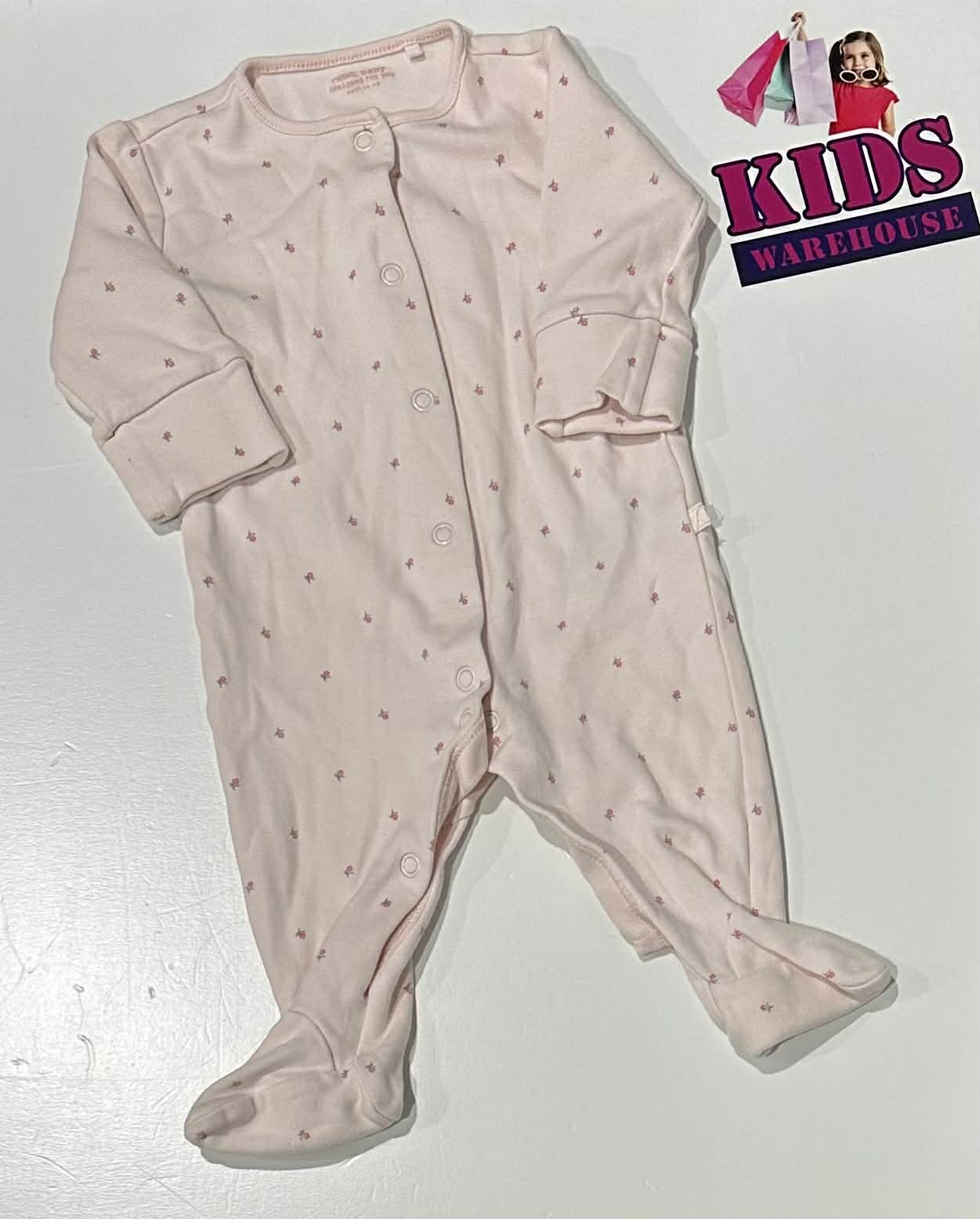 Premmie Next Pink Jumpsuit With Flower Pattern Size 00000