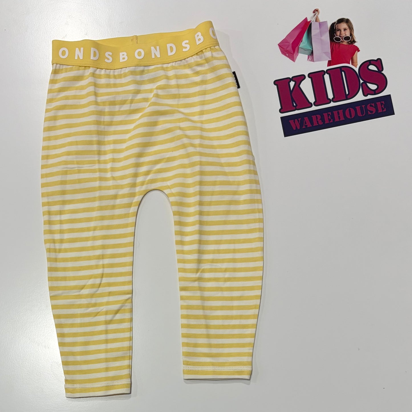 Bonds Yellow, White Stripe Pants Size 1