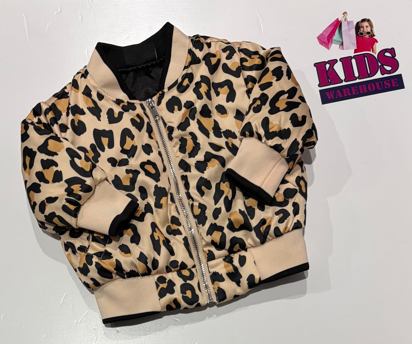 Cinnamon Leopard Print Puffer Jacket Size 0