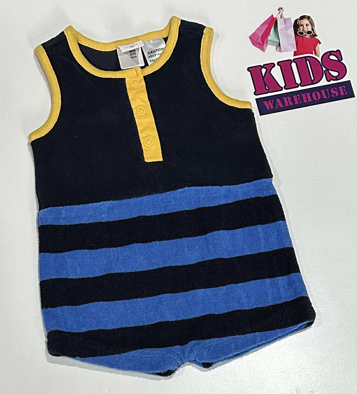 Seed Heritage Dark Blue & Yellow Bodysuit Size 000