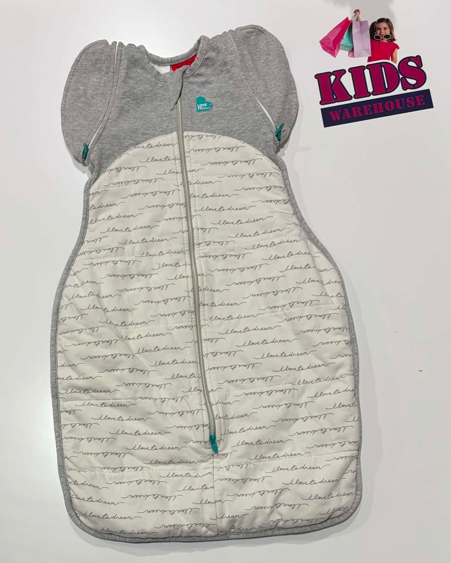 Love To Dream Grey, White Size 00 (6-8.5kgs) TOG 1.5
