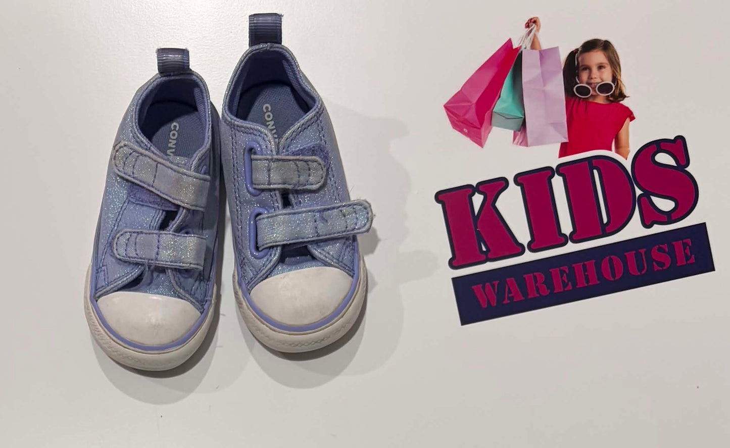 Converse Blue, Glitter Runners Size 5 (Child)