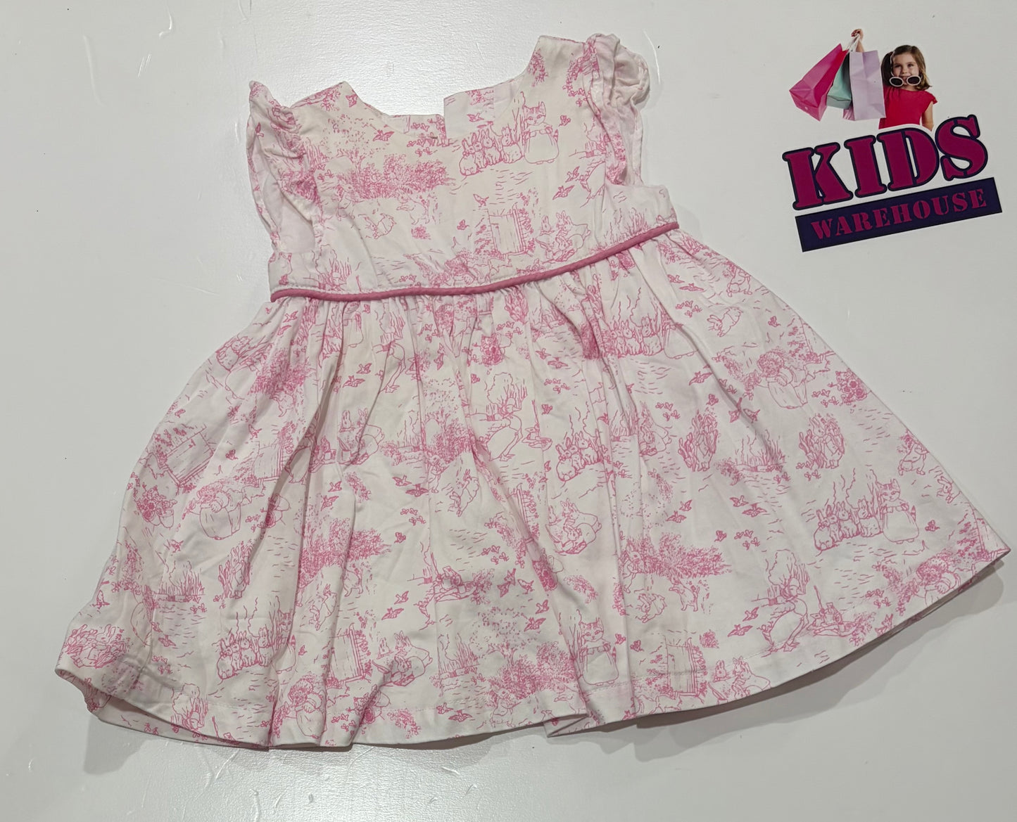 Peter Rabbit White, Pink Dress Size 000