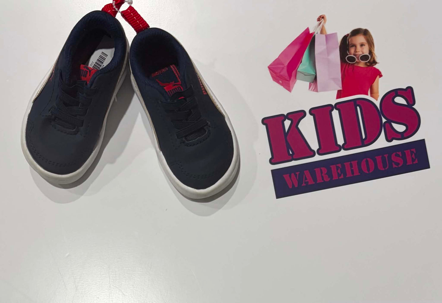 Puma Blue, Red, White Runners Size US4/UK3 (Toddler)