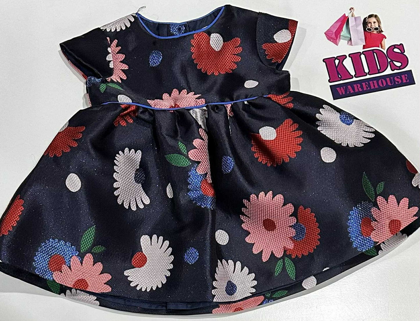 Jasper Conran Black Dress With Flower Pattern Size 00