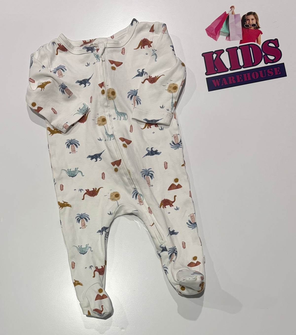 Bebe White, Dinosaur Print Jumpsuit Size 00
