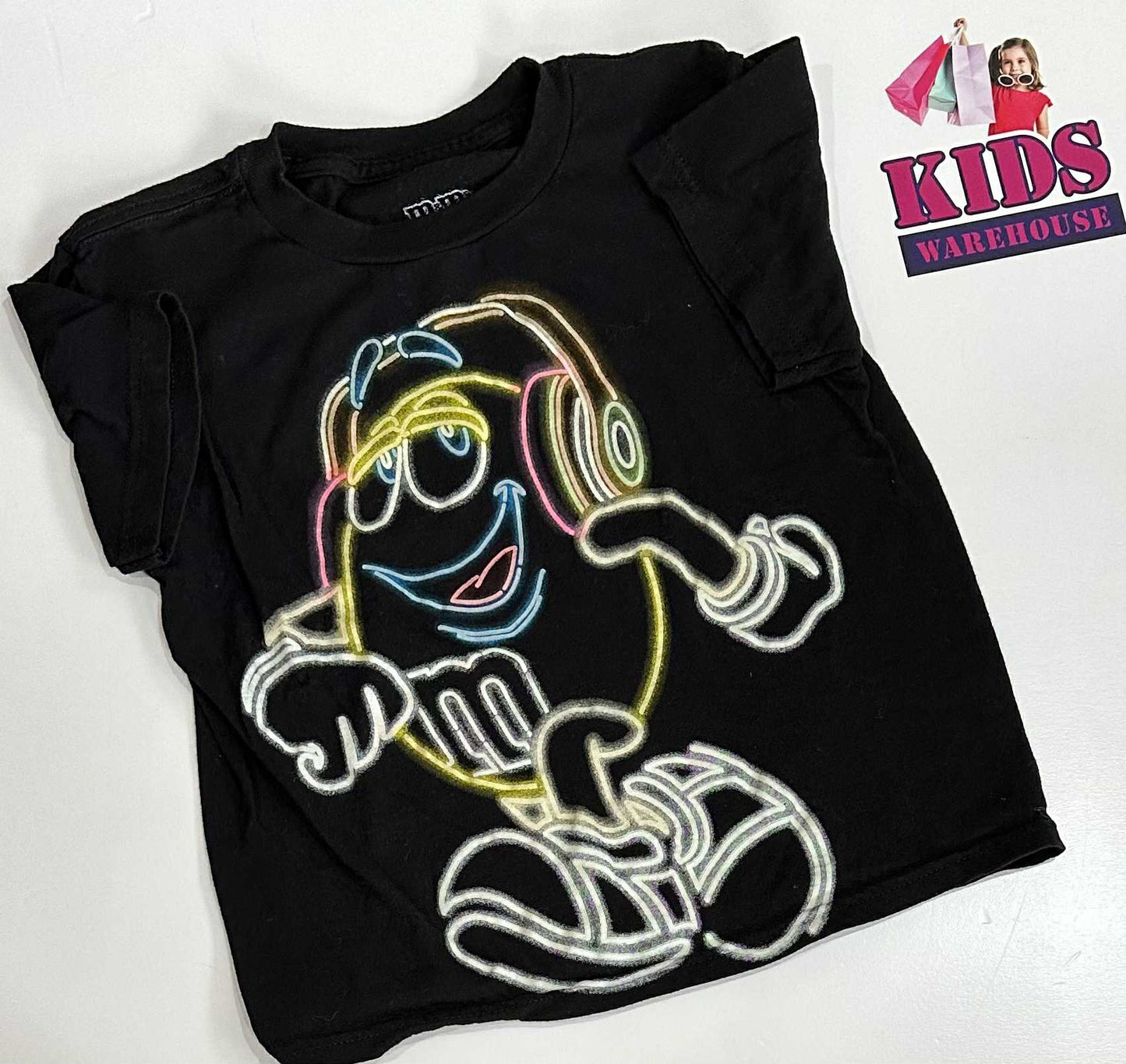 M&Ms Black Top With Yellow M&M Print Size 4