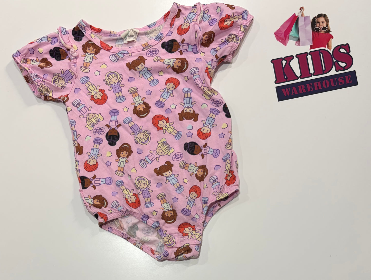 Peter Alexander Pink, Doll Print Bodysuit Size 2